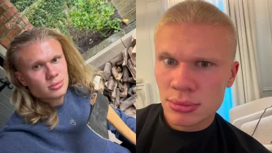 O astro do futebol Erling Haaland abandonou suas icônicas madeixas longas e surgiu com um corte de cabelo radicalmente curto, agitando as redes sociais.