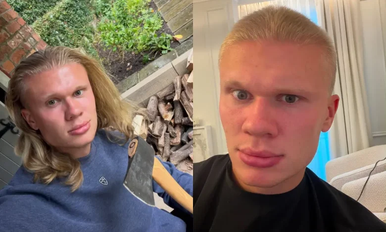 O astro do futebol Erling Haaland abandonou suas icônicas madeixas longas e surgiu com um corte de cabelo radicalmente curto, agitando as redes sociais.