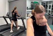 Uma mãe enfrentou duras críticas nas redes sociais ao compartilhar vídeo treinando na esteira com a filha de apenas 5 meses no colo. Confira os detalhes.