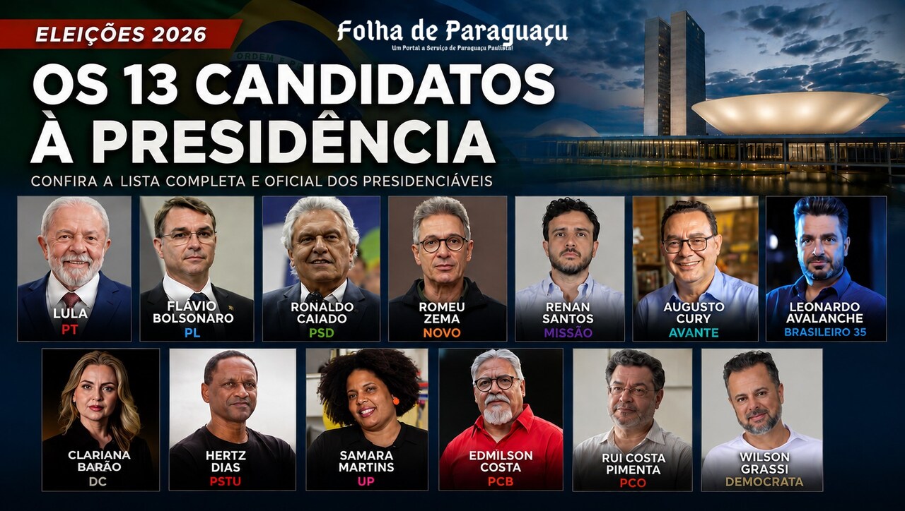 Eleições 2026: Lista Oficial dos Candidatos a Presidente 1 presidenciaveis2026
