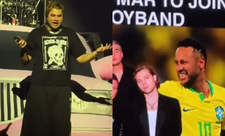 O jogador Neymar foi alvo de vaias durante apresentação da banda 5 Seconds of Summer. Saiba como o cantor reagiu à presença do atleta no evento.