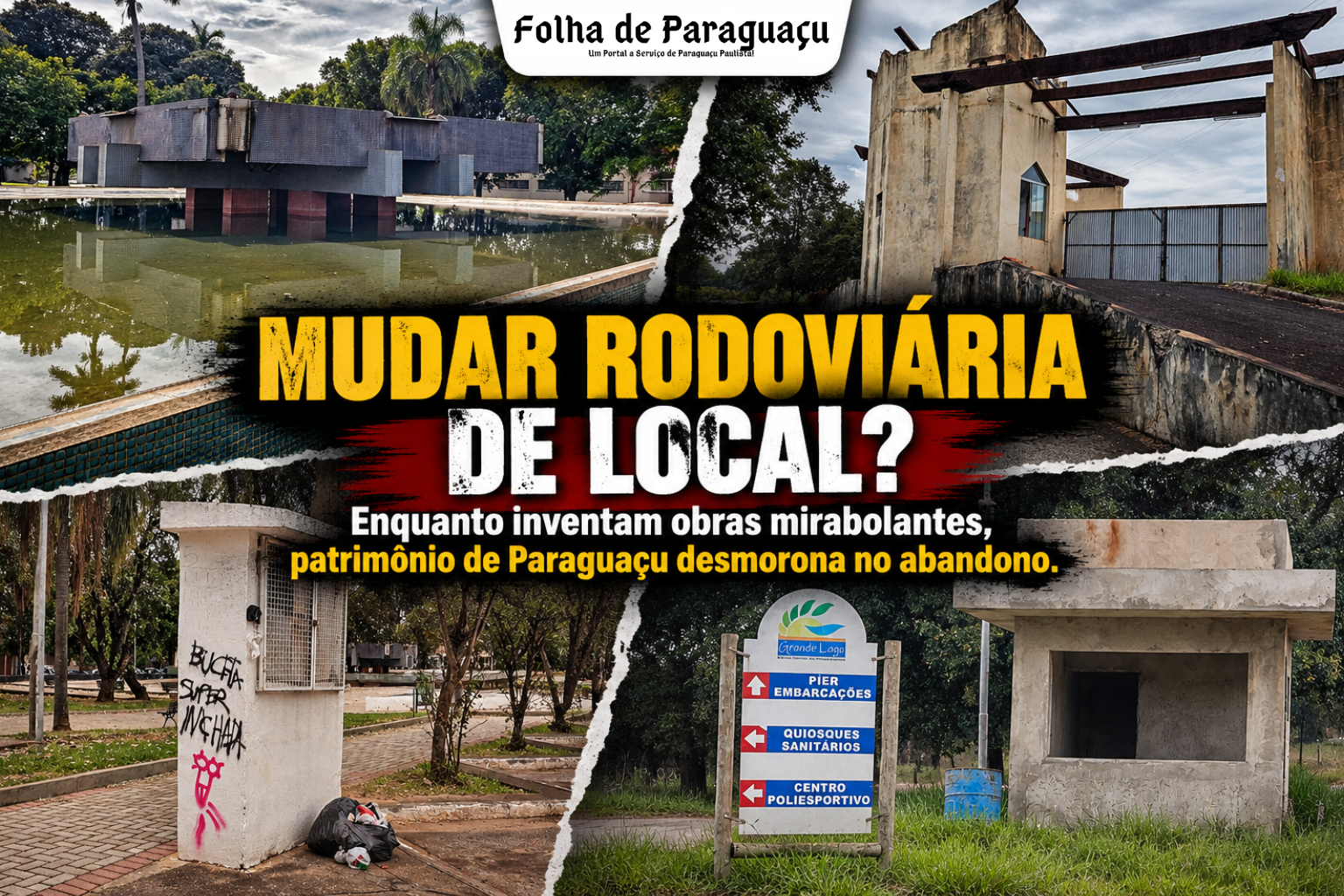 Não cuida nem do básico e quer tirar a rodoviária do centro para tumultuar bairro residencial: para que serve obra mirabolante se a cidade está abandonada? 14 Design sem nome 22