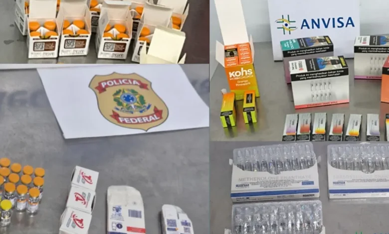 A Anvisa realizou uma operação no Aeroporto do Galeão, no Rio de Janeiro, para apreender medicamentos irregulares, incluindo Tirzepatida e anabolizantes.