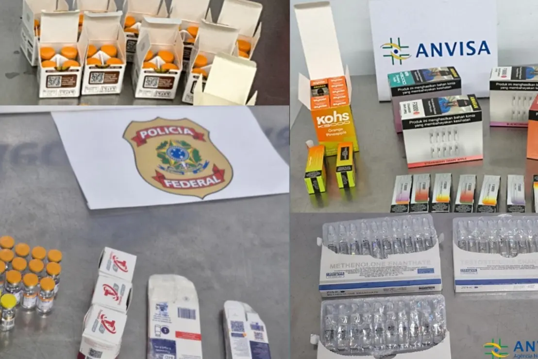 Anvisa apreende Tirzepatida e anabolizantes irregulares no RJ 6 A Anvisa realizou uma operação no Aeroporto do Galeão, no Rio de Janeiro, para apreender medicamentos irregulares, incluindo Tirzepatida e anabolizantes.