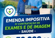 Vereadores de Florínea destinam R$ 52 mil em emendas impositivas para reforçar a oferta de exames de imagem e reduzir filas na rede municipal de saúde.