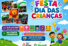 Participe da tradicional Festa do Dia das Crianças na Fonte Luminosa em Paraguaçu Paulista. Evento gratuito com inclusão, recreação e brindes.