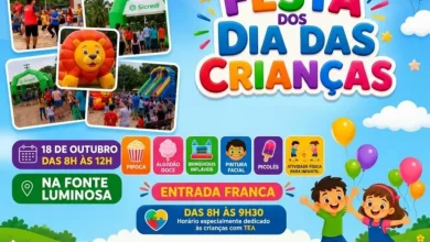 Participe da tradicional Festa do Dia das Crianças na Fonte Luminosa em Paraguaçu Paulista. Evento gratuito com inclusão, recreação e brindes.