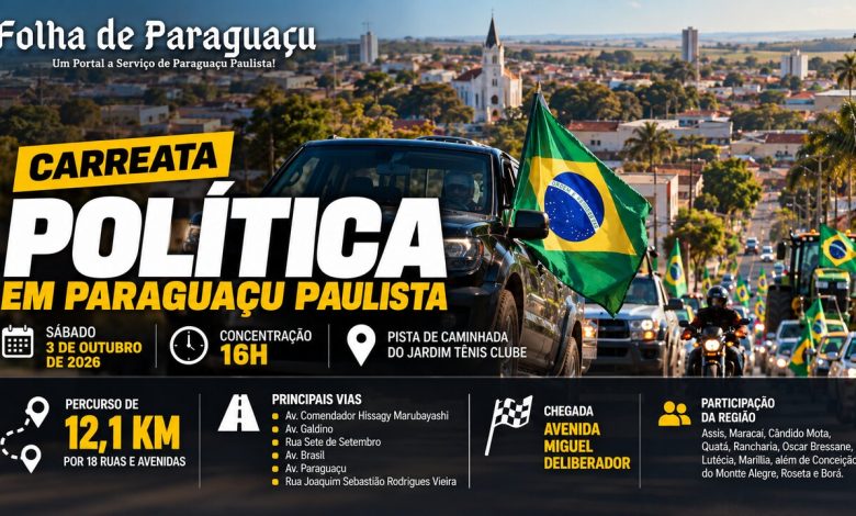 Carreata Politica em Paraguacu Paulista