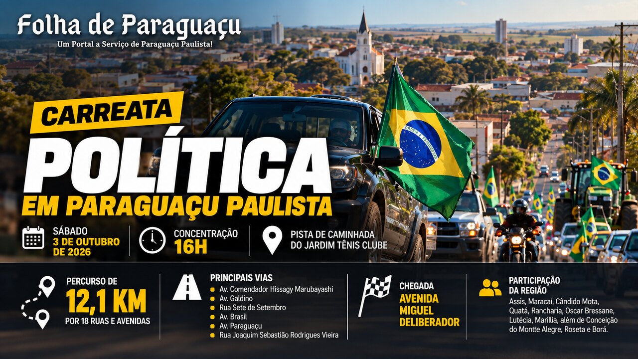 Carreata Politica em Paraguacu Paulista